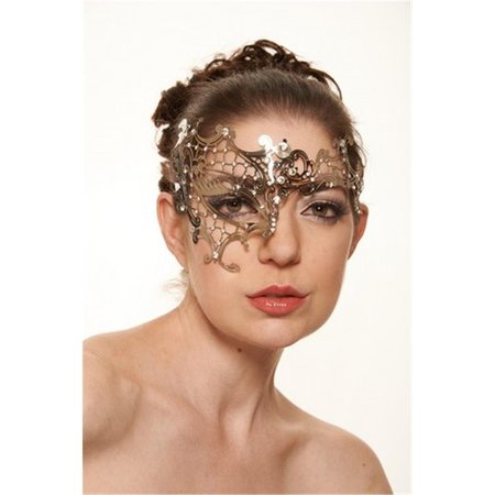 PERFECTPRETEND Elegant Silver Venetian Laser Cut Masquerade Mask PE2606835
